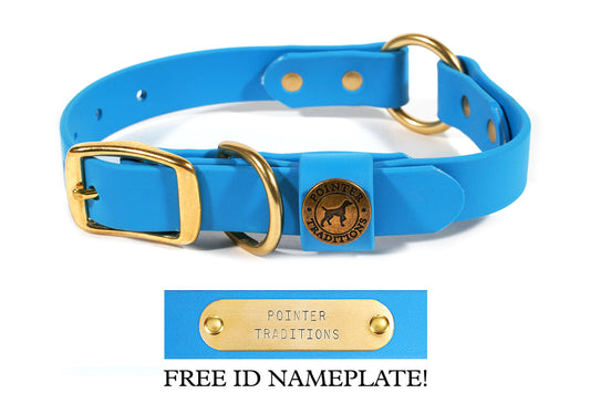 Pointer Traditions Hunting Dog Center Ring Collar - Sky Blue