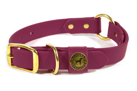 Pointer Traditions Hunting Dog Center Ring Collar - Wine