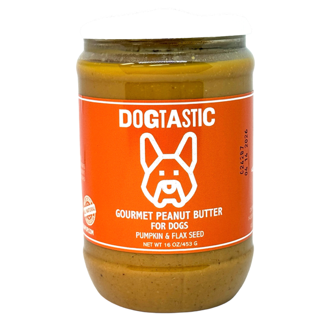 Dogtastic Gourmet Peanut Butter for Dogs - Pumpkin & Flax Seed Flavor