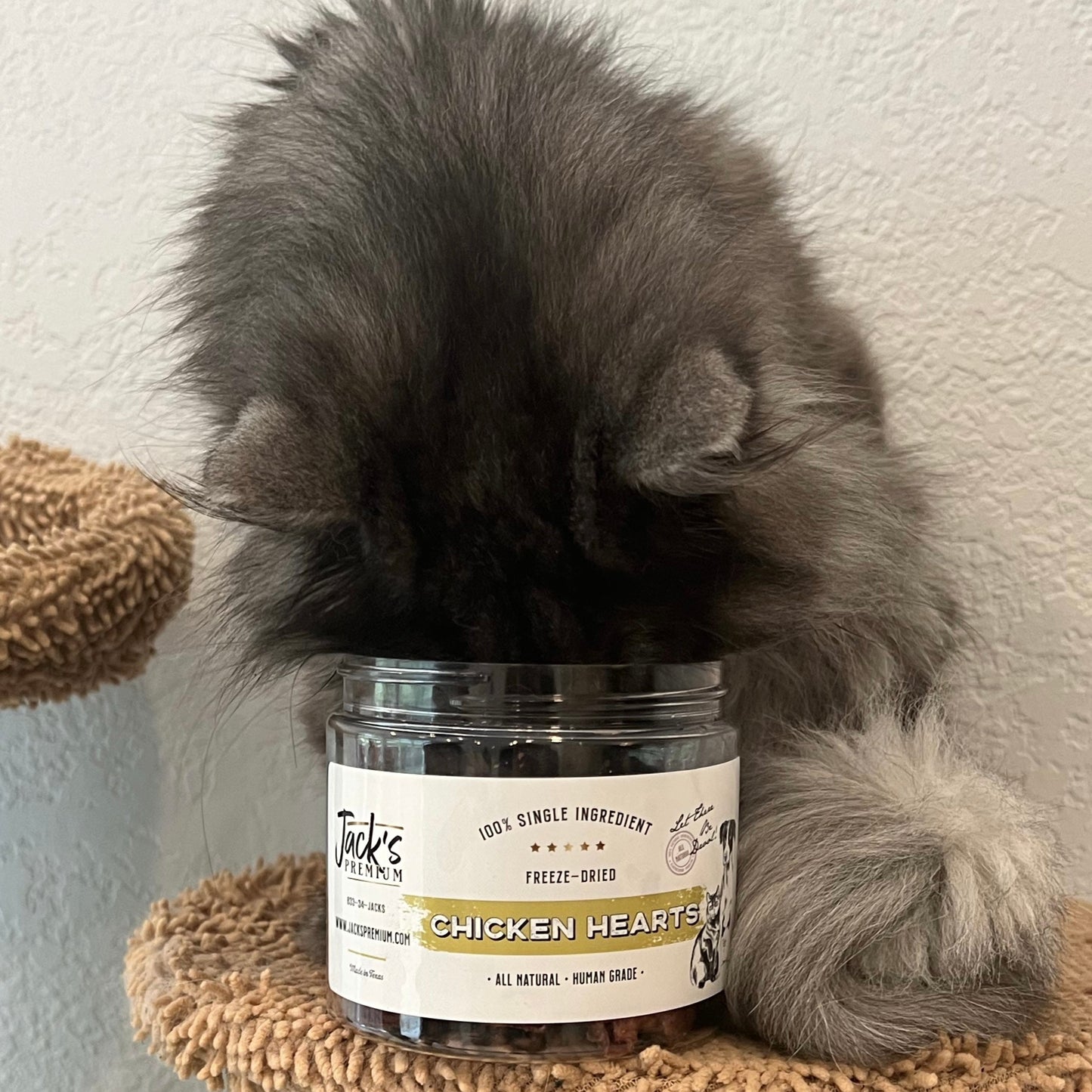 Jack's Premium Chicken Hearts Freeze Dried