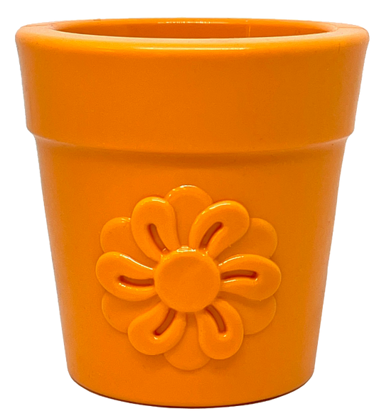 Large Flower Pot Durable PUP-X Rubber eCup Treat Dispenser & Enrichment Toy