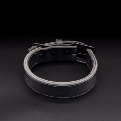 The Golden Ranch 1.5" Black Latigo Collar