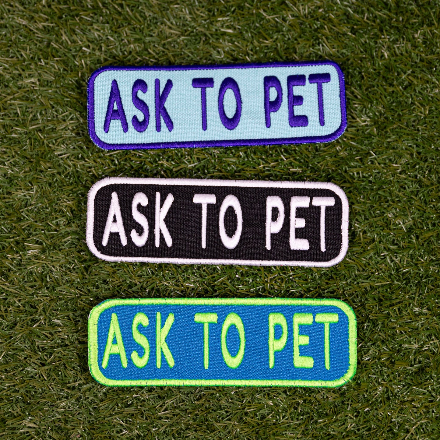 K9 Sport Sack Ask to Pet 2x6 Patch