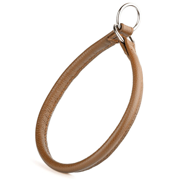 Dogline Soft Leather Round Slip Collar