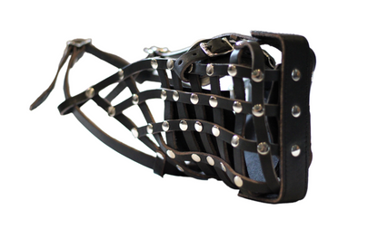 Genuine Leather Basket Muzzle