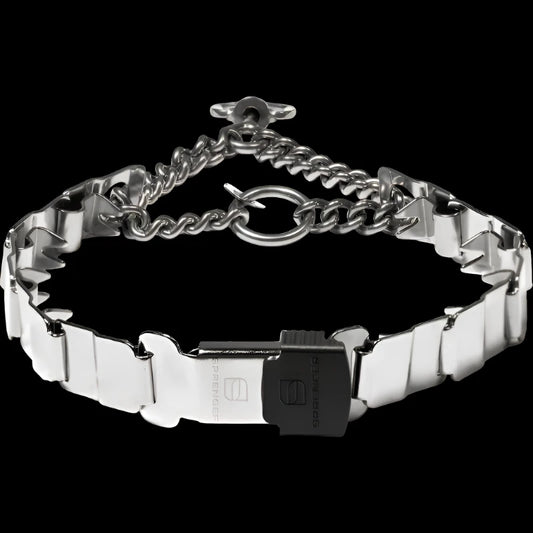 Herm Sprenger NeckTech Sport with Assembly Chain and ClicLock - Stainless Prong Collar