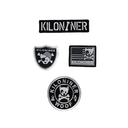 4 Pack - Mini Black and White Logo Patches