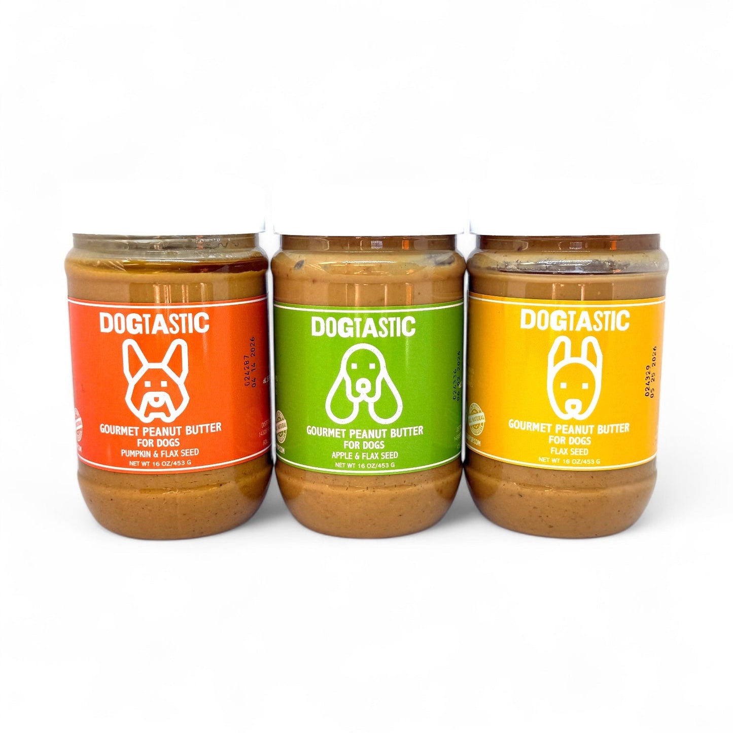 Dogtastic Gourmet Peanut Butter for Dogs - Pumpkin & Flax Seed Flavor