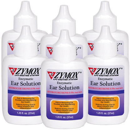 Zymox Ear Solution with 0.5% Hydrocortisone for Dogs & Cats (1.25 oz)