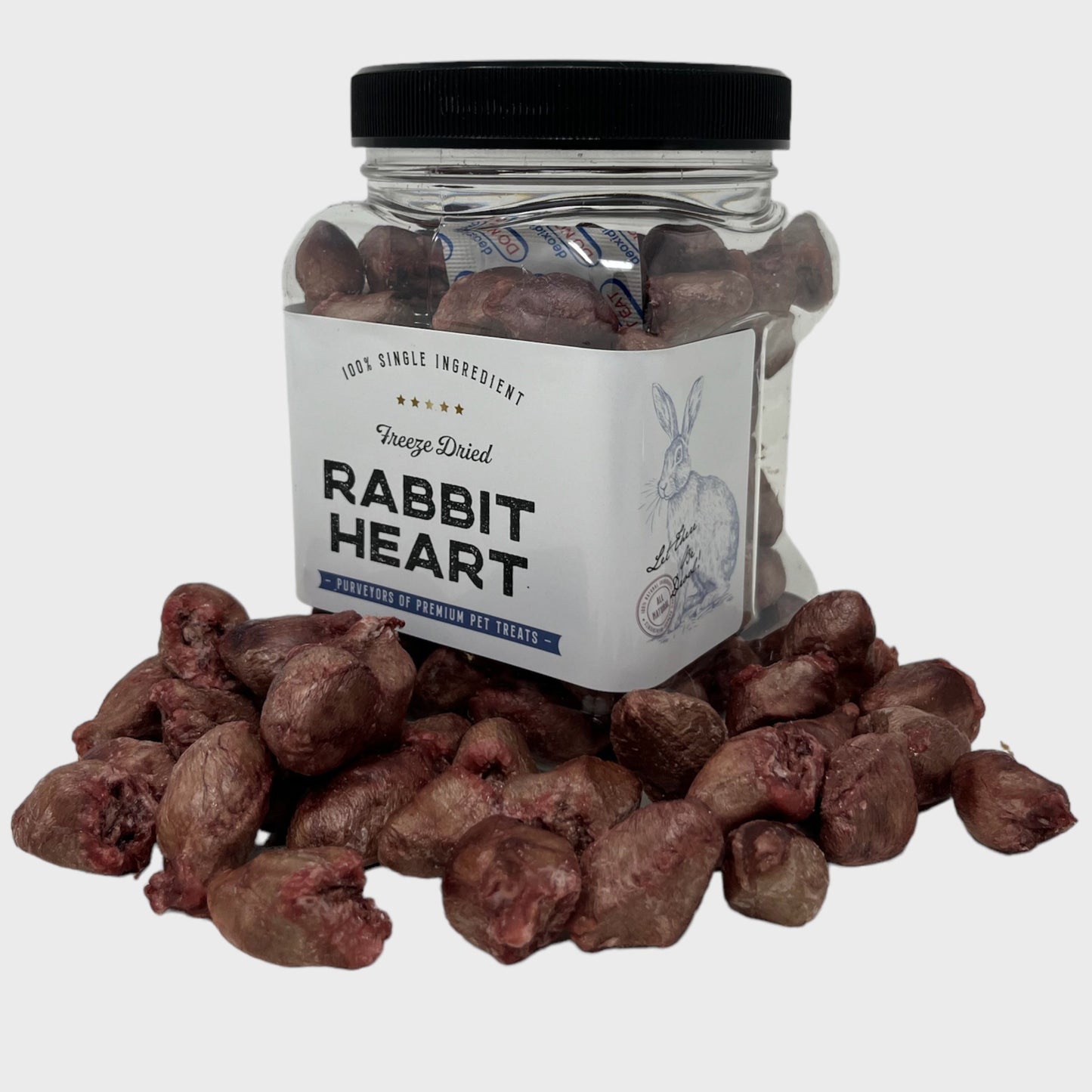 Jack's Premium Rabbit Heart Freeze Dried