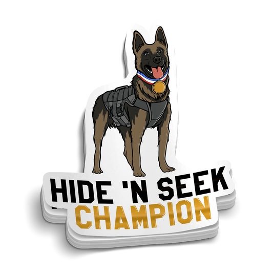 Hide 'n Seek Champion Police K9 Sticker