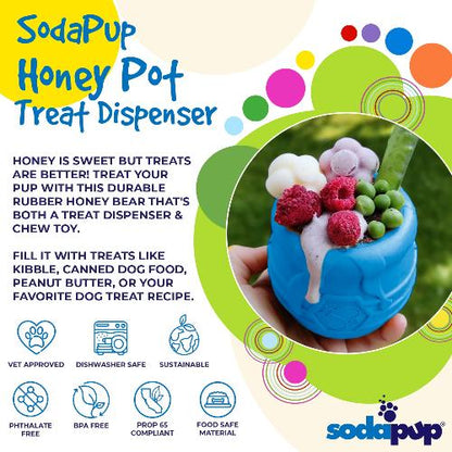 Honey Pot Durable PUP-X Rubber eCup Treat Dispenser & Enrichment Toy