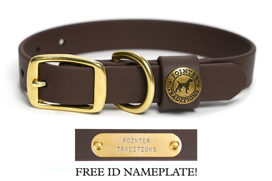 Pointer Traditions Sporting Dog Collar - Leather Brown