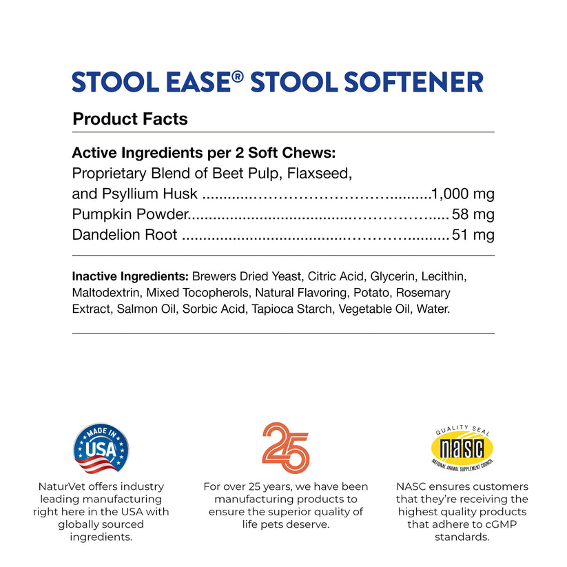 NaturVet Stool Ease® Soft Chews