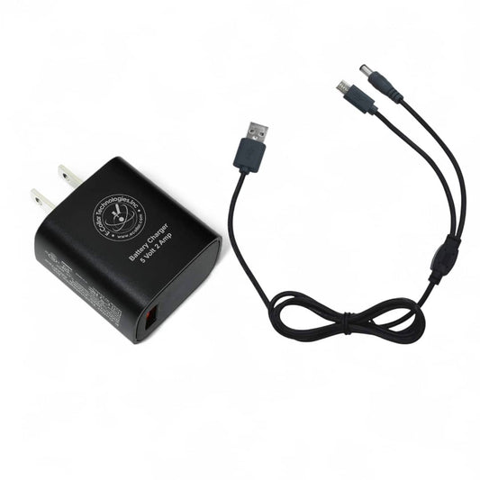 E-Collar Technologies Charger Micro USB + Barrel End / Charger for EZ/PE 900 Series/FOB