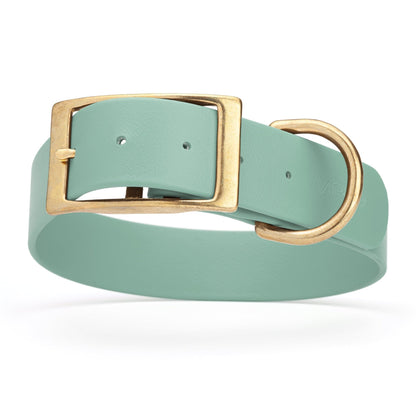 Viper Biothane Waterproof Dog Collar - Brass Hardware - 1.5in Wide, Size L (16 to 20 inches)