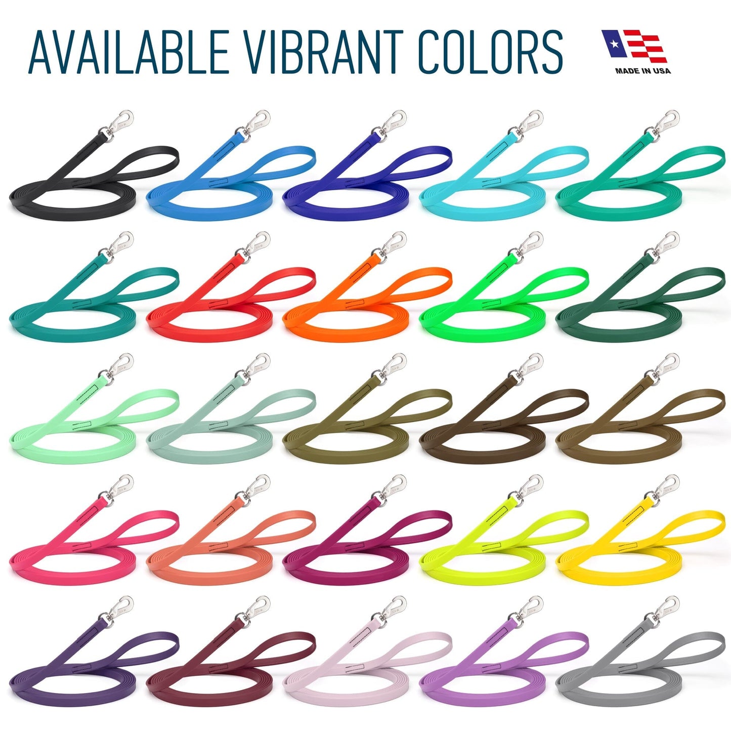 Viper Long Line 10 ft Biothane Dog Lead with SPRENGER Stainless Steel Hook