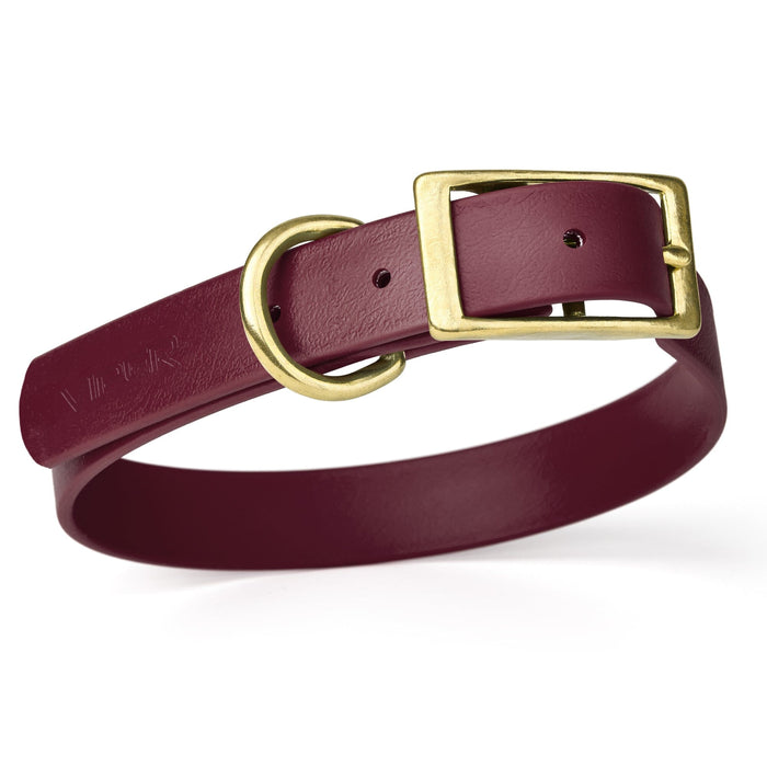 Viper Biothane Waterproof Dog Collar - Brass Hardware - Size XL (22" - 25")