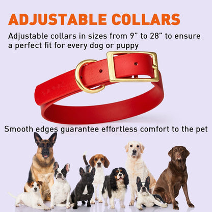 Viper Biothane Waterproof Dog Collar - Brass Hardware - Size M (15" - 18")