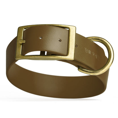 Viper Biothane Waterproof Dog Collar - Brass Hardware - Wide - Size XXL (24" - 28")