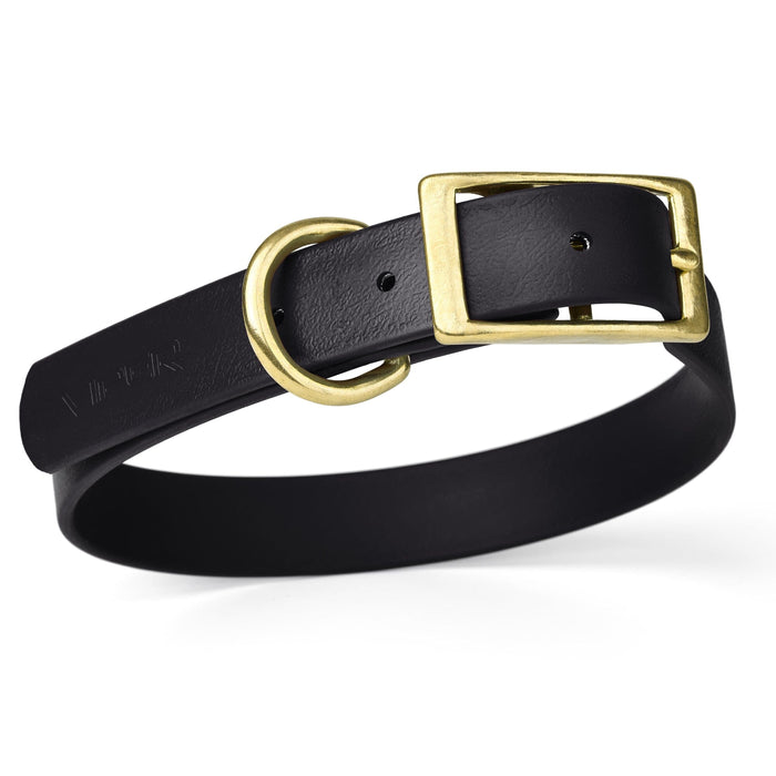 Viper Biothane Waterproof Dog Collar - Brass Hardware - Size XS (9" - 12")