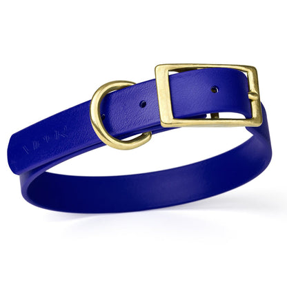 Viper Biothane Waterproof Dog Collar - Brass Hardware - Size XS (9" - 12")