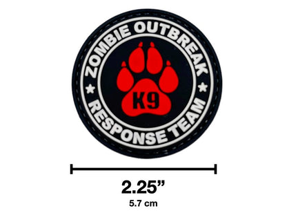 ZOMBIE OUTBREAK Red PVC Morale Patch