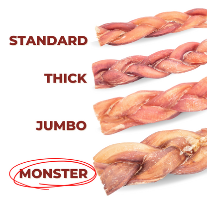 Bully Bunches 12 Inch Monster Braided Bully Stick