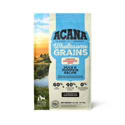 Acana Adult Wholesome Grains Duck and Pumpkins Dog Food (4lb)