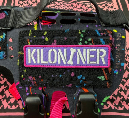 KILONINER STENCIL Pink Purple Morale Patch