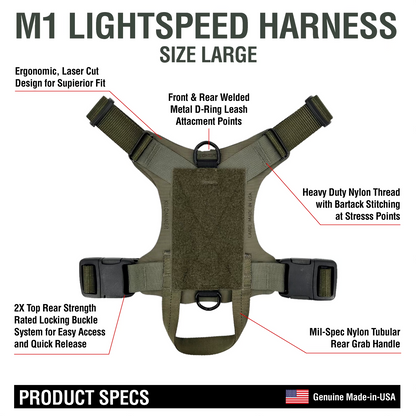 Kiloniner  K9R - M1 LightSpeed Harness Large