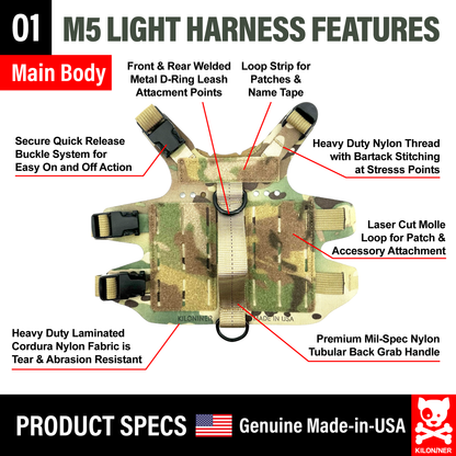 Kiloniner  K9R - M5 MOLLE Light Vest