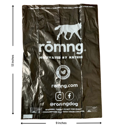 Compostable Dog Poop Bags + Bamboo Dispenser