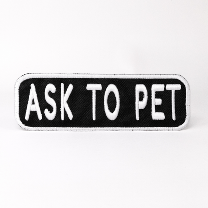 K9 Sport Sack Ask to Pet 2x6 Patch