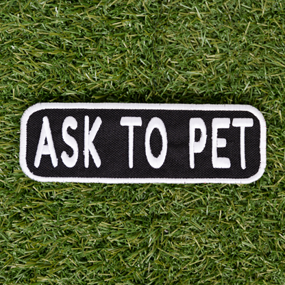 K9 Sport Sack Ask to Pet 2x6 Patch