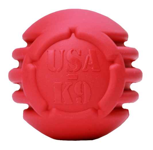 USA-K9 Stars and Stripes Ultra-Durable Rubber Chew Ball