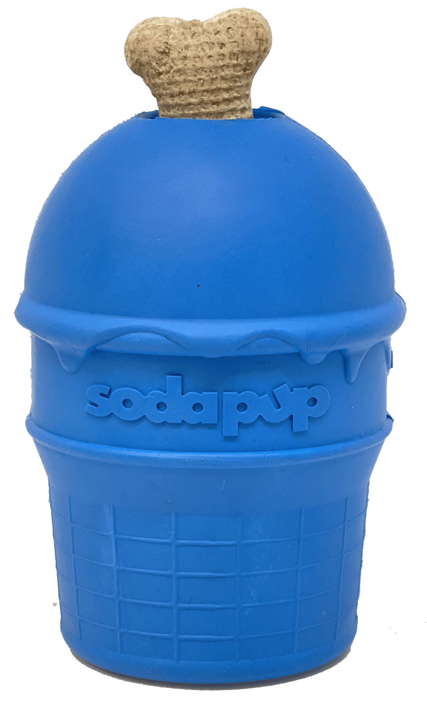 Ice Cream Cone Durable Rubber Chew Toy and Treat Dispenser