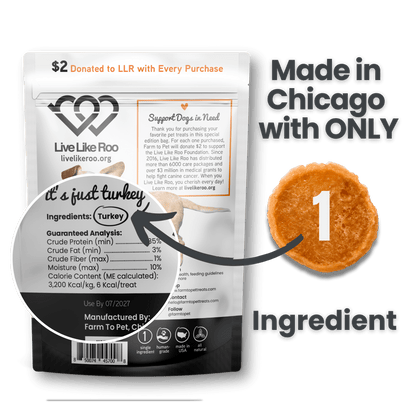 Live Like Roo Turkey Chips for Dogs | Dog Treats That Give Back
