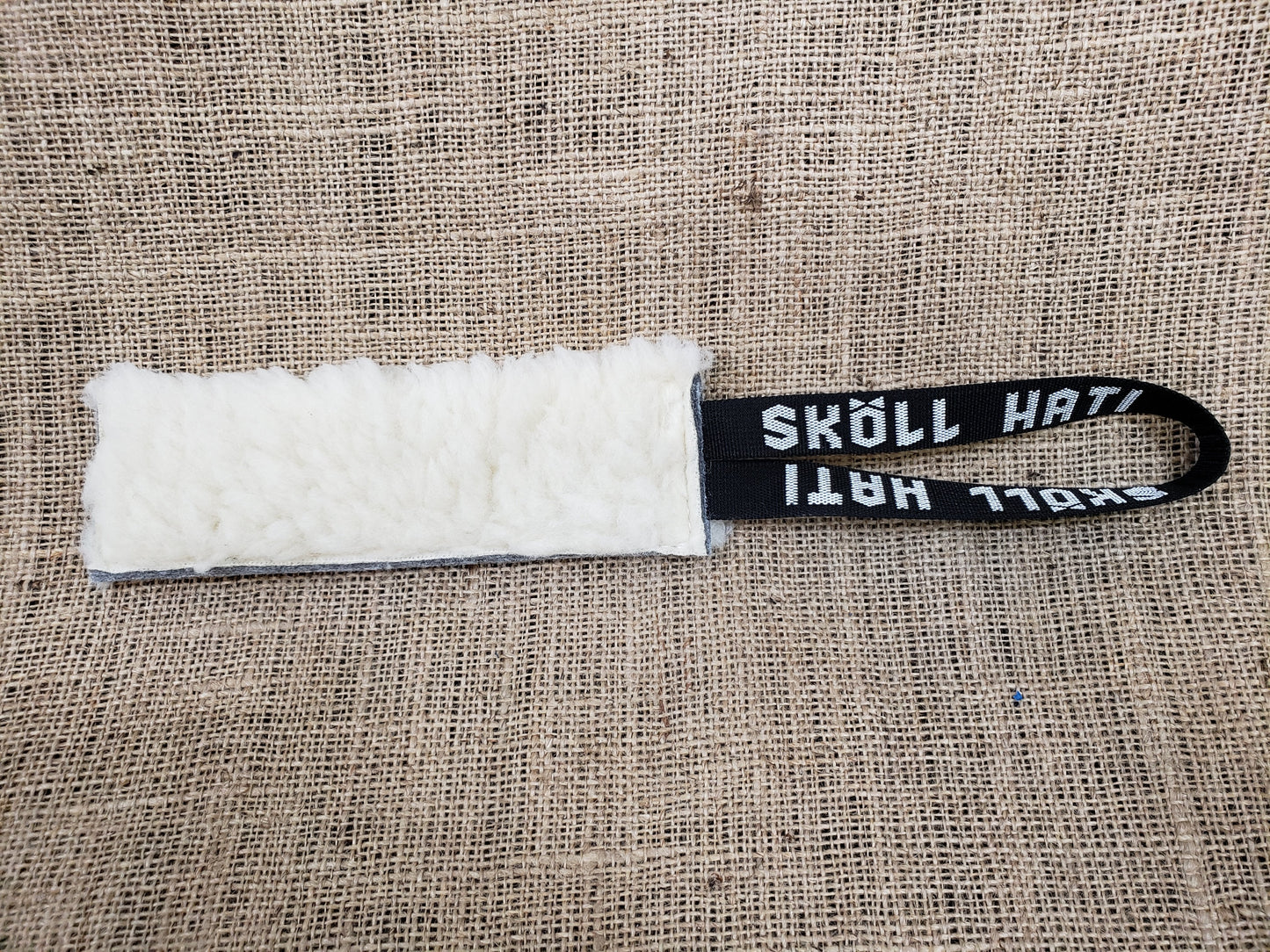 SkollHati Plush Flat Tug 1 Handle 8"